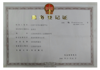 中正税务登记证